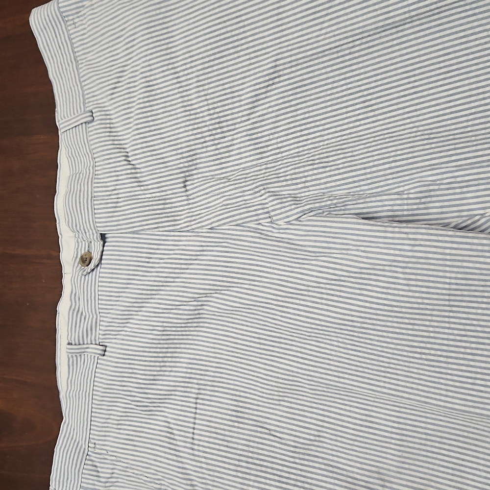 2/$75 Stafford Men's Striped Chinos - Blue and White 40W x 30L